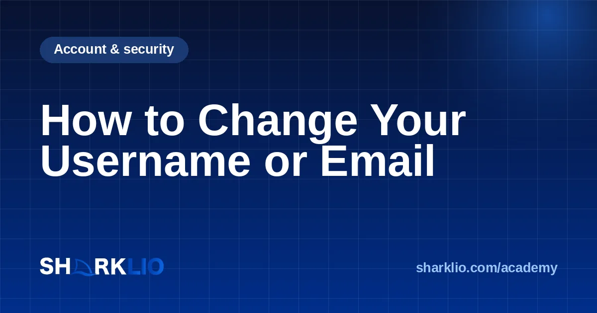 How to Change Your Username or Email