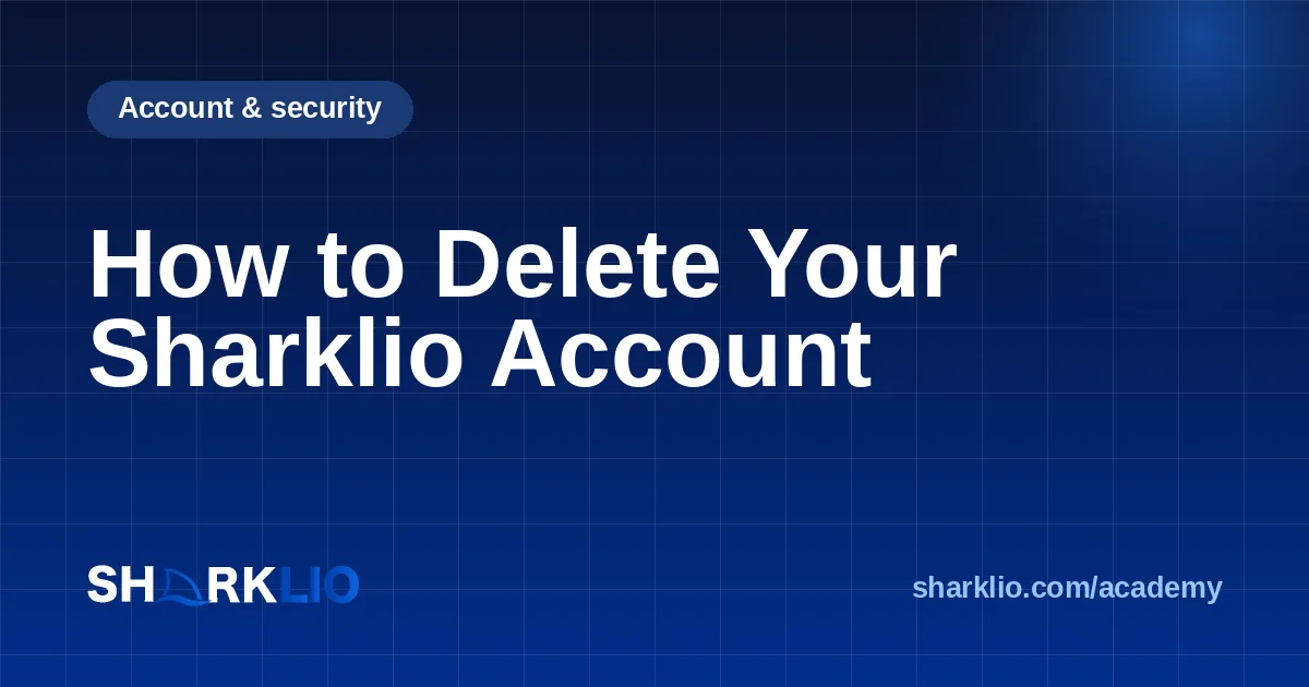 How to Delete Your Sharklio Account