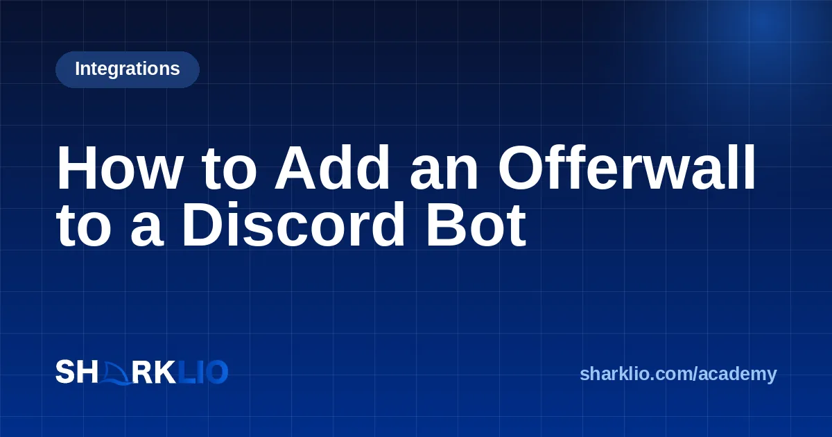 How to Add an Offerwall to a Discord Bot