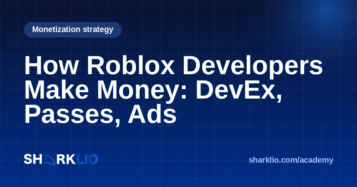 How Roblox Developers Make Money: DevEx, Passes, Ads
