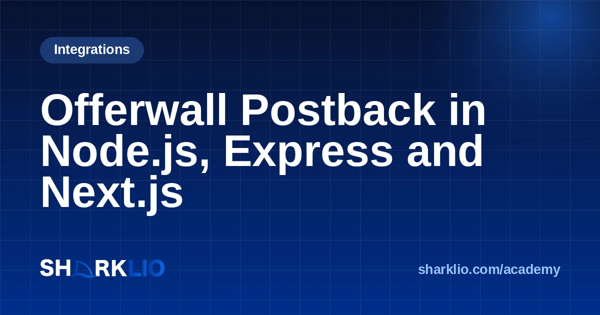 Offerwall Postback in Node.js, Express and Next.js