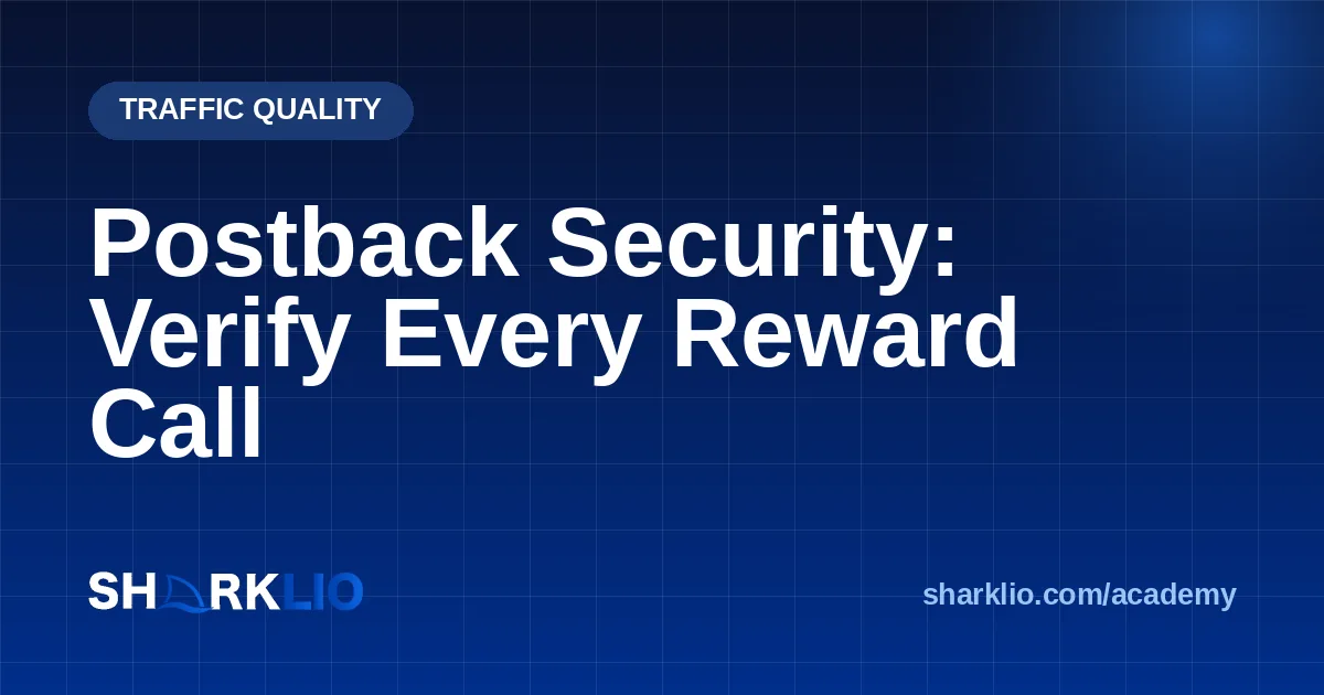 Postback Security: Verify Every Reward Call