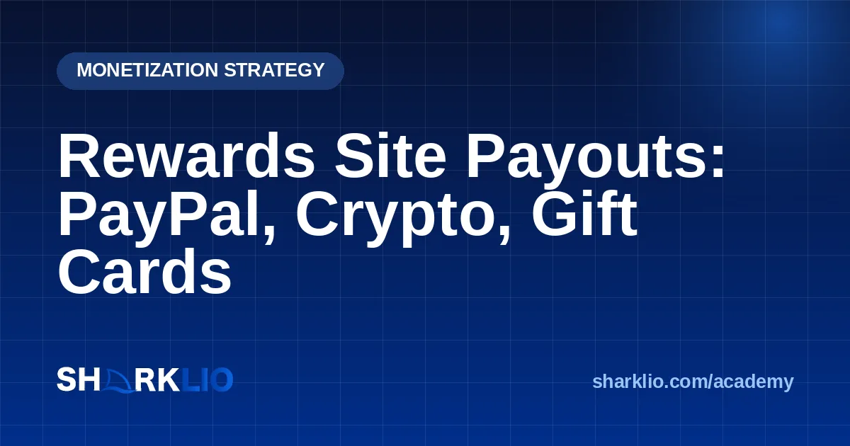 Rewards Site Payouts: PayPal, Crypto, Gift Cards
