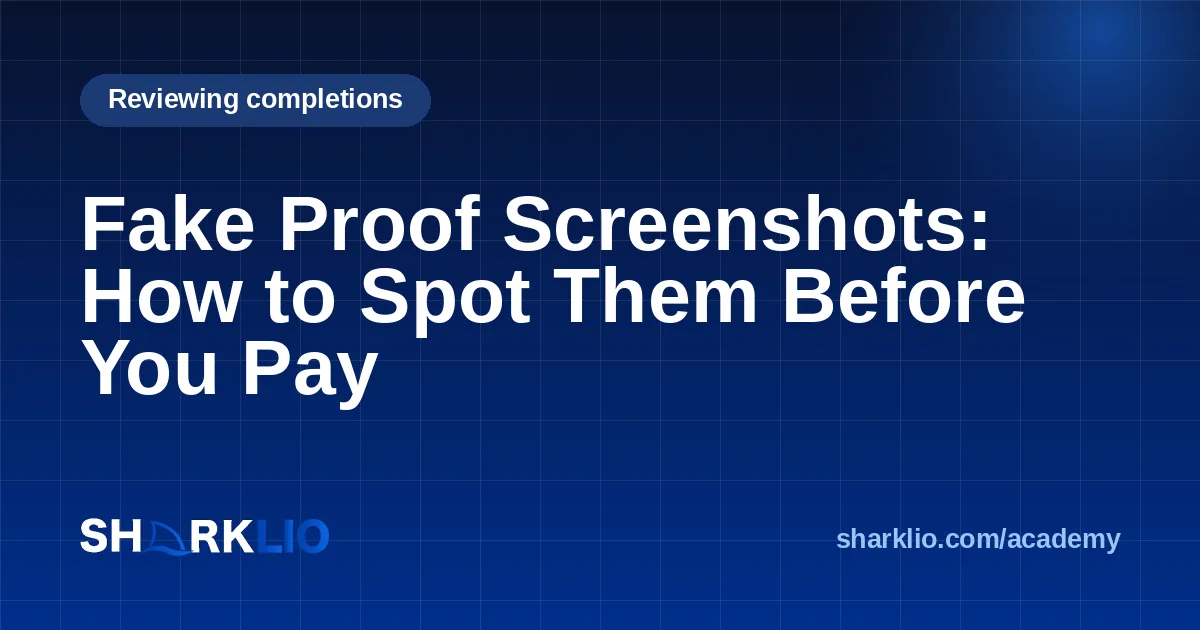 Fake Proof Screenshots: How to Spot Them Before You Pay